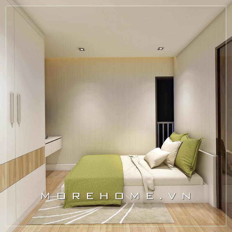 Thiết kế nội thất giường ngủ chung cư phong cách hiện đại và trẻ trung